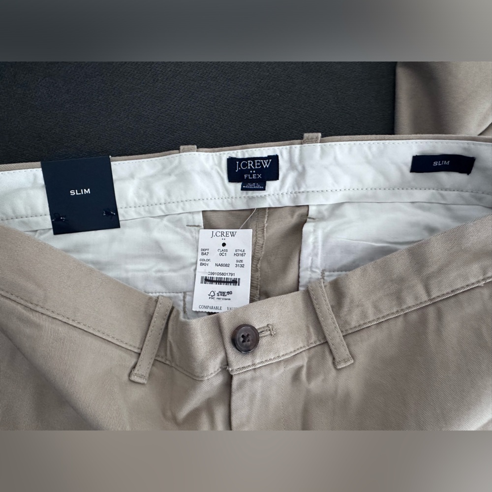 J.Crew Factory Slim-fit flex chino pant Size W31/L32 - Picture 10 of 10